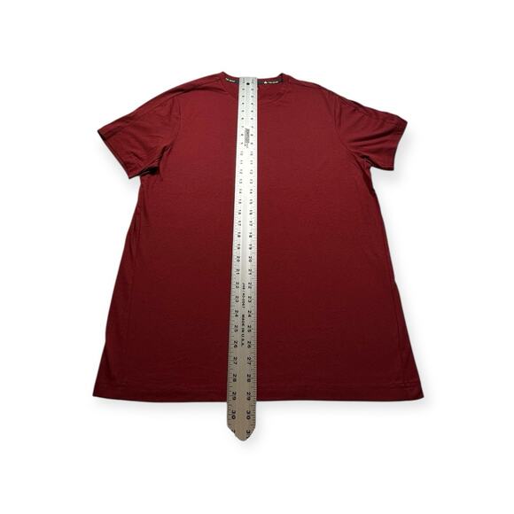 Tek Gear Essential Gear Men's T-Shirt Size L Solid Red Heather Cotton/Poly 368 - Picture 3 of 6